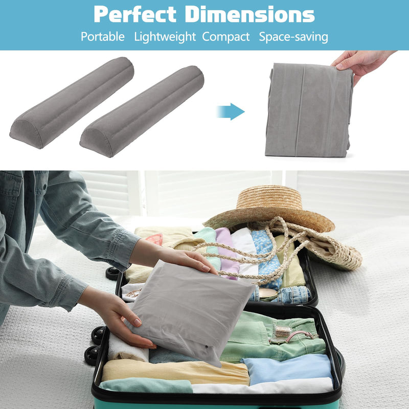 [Australia] - 2Pack Travel Bed Rails for Toddlers | Non-Slip Soft Flocking Portable Inflatable Bed Rails for Toddlers | Travel Toddler Bed Rail for Full, Queen, King Size Beds | Portable Bed Rail for Travel 