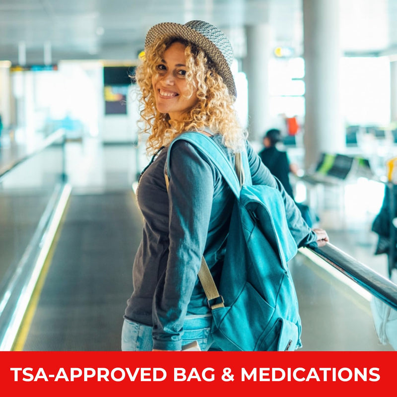 Travel RX - 105 PCS TSA-Approved Travel Medicine Variety Pack with Resealable Bag | Travel Essential OTC Medicine Pack by Real Vitamins (5 Kits) 5