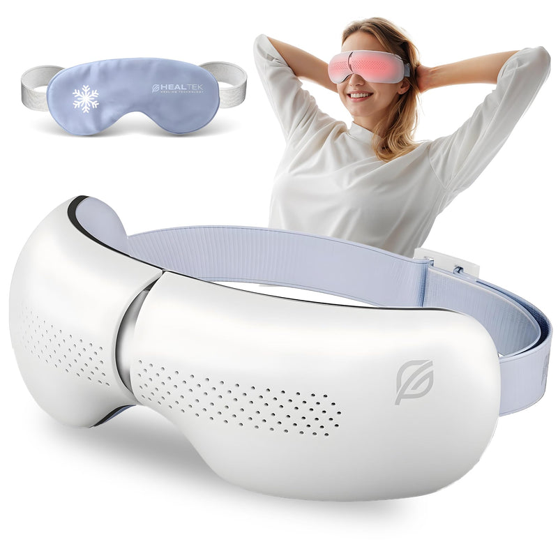 [Australia] - Premium Eye Massager with Heat & Cooling Gel Mask Heated Eye Massager for Migraine w Bluetooth & White Noise Massaging Mask for Tension & Stress Relief, Birthday Gift 