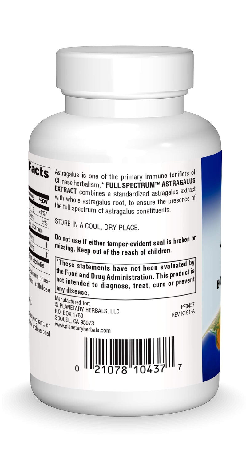 [Australia] - Planetary Herbals Full Spectrum Astragalus Extract, Botanical for Immune System Support*, 500 mg - 120 Tablets 