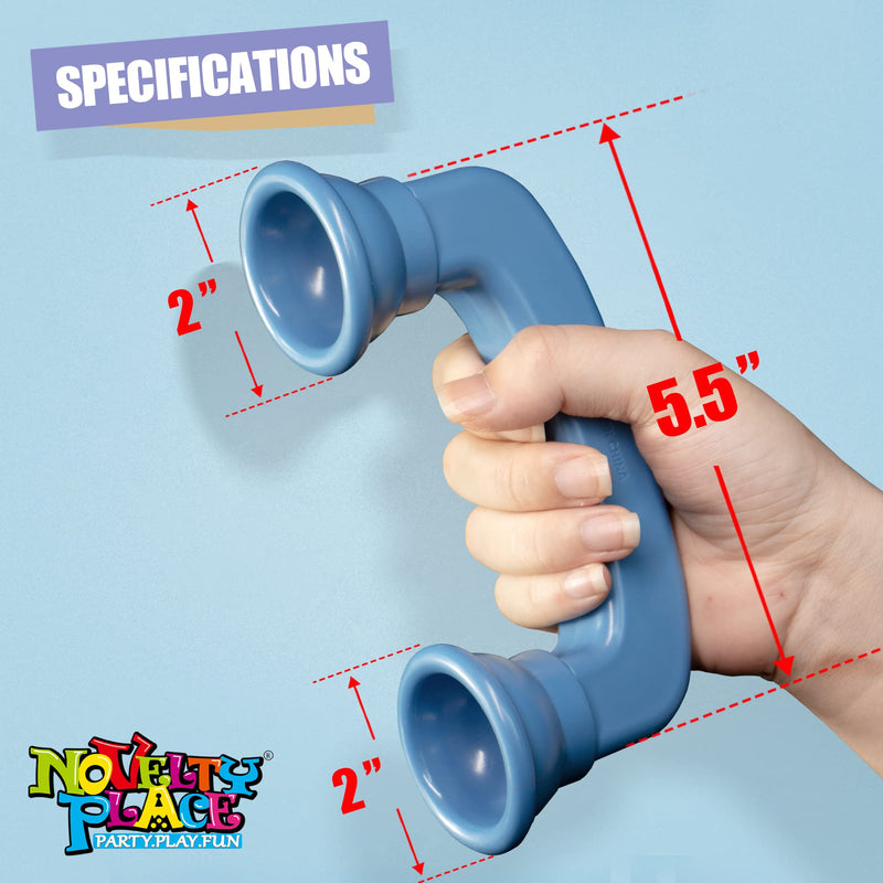 [Australia] - Novelty Place 2 Pack Whisper Phones Speech Therapy Toys for Reading & Auditory Feedback - Improve Fluency, Comprehension & Pronunciation- Hear Myself Sound Phone (Blue and Red) 