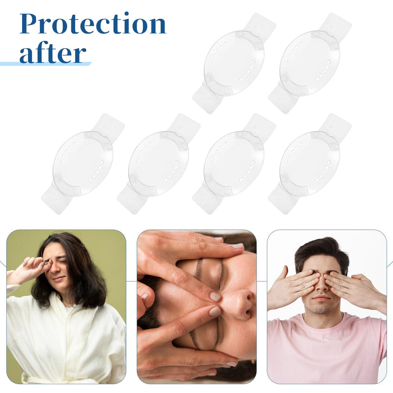 [Australia] - Eye Shield After Cataract Surgery 6Pcs Plastic Eye Patch Comfortable Clear Eyes Patch with Ventilation Holes for Children Adults After Surgery Eyes Protection 