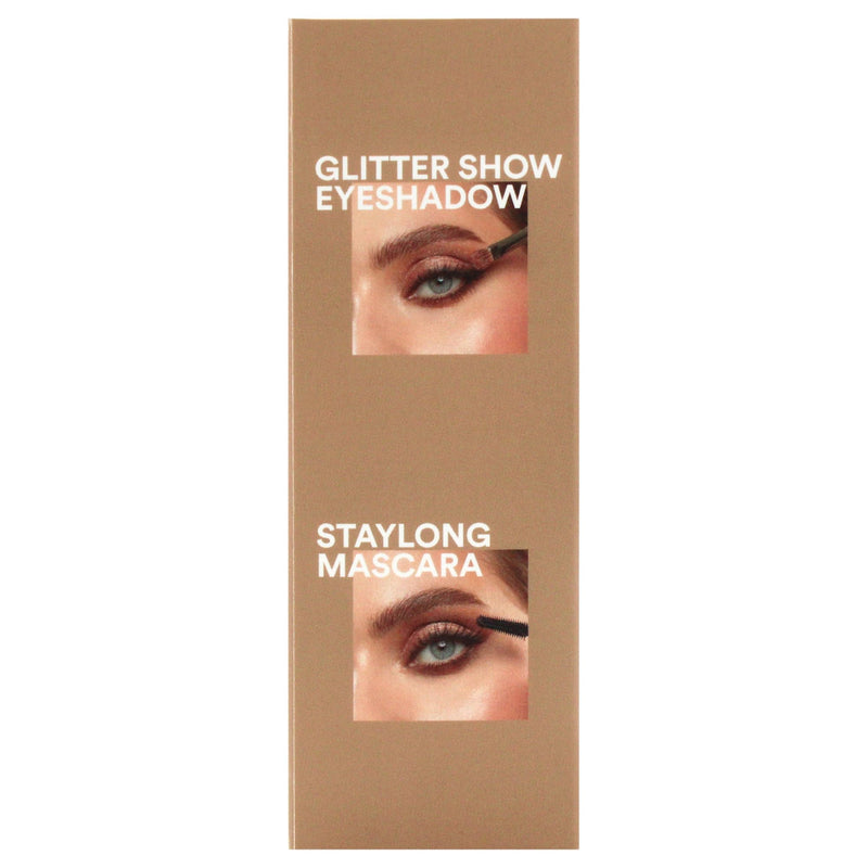 [Australia] - EVAGARDEN Diva Make Up Set - Make up Kit with StayLong Mascara, Glitter Show Eye Shadow 252- Eye Makeup Kit - Black Mascara - Glitter Eyeshadow - 2 Pc 