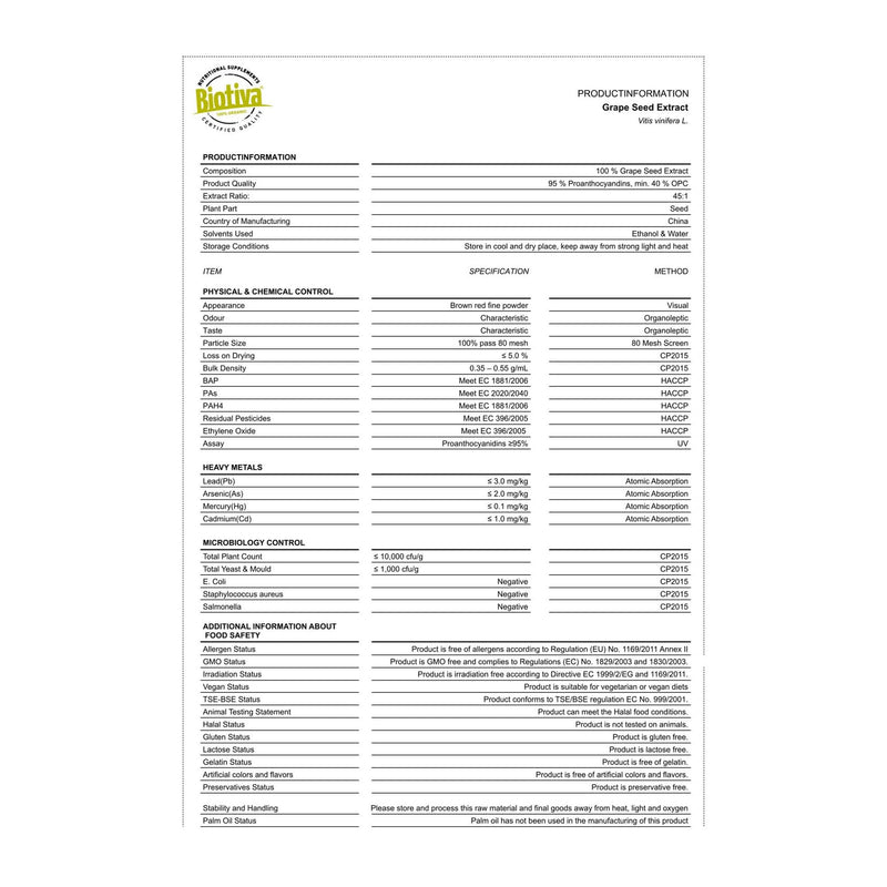 [Australia] - OPC grape seed extract powder 100g - 95% OPC - high-dose premium quality - without additives - from ripe, red grapes - controlled and bottled in Germany 
