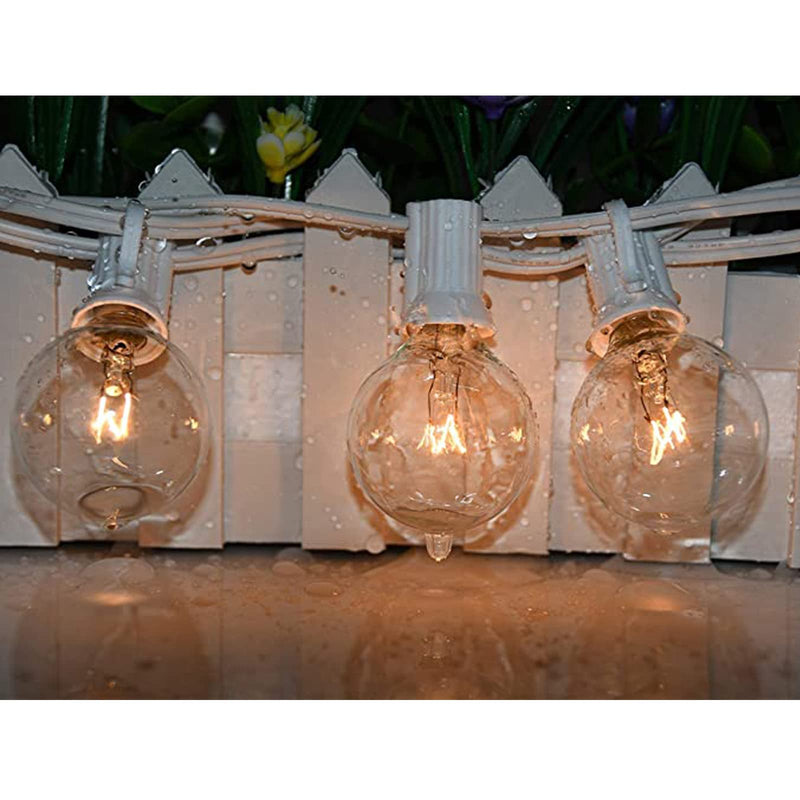 [Australia] - G40 Replacement Light Bulbs, 120V 5W Clear Globe Bulb, E12 / C7 Candelabra Base, 1.5 Inch Glass Incandescent Bulbs for Indoor Outdoor Patio String Lights, Warm White -25 Pack 