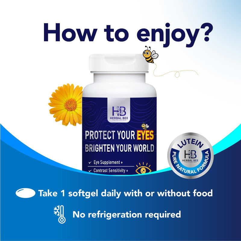 [Australia] - Eye Supplement - Lutein 10mg, Meso-Zeaxanthin 10mg, Zeaxanthin 2mg - Eye Vitamins Supports Vision, Blue Light Protection & Macular Health - Natural Antioxidant Formula | 90 Softgels 