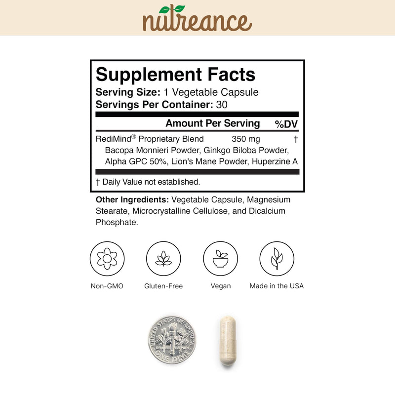 [Australia] - Natural Cognitive Enhancement Supplement Capsule - Non-GMO, Vegan, Gluten-Free 