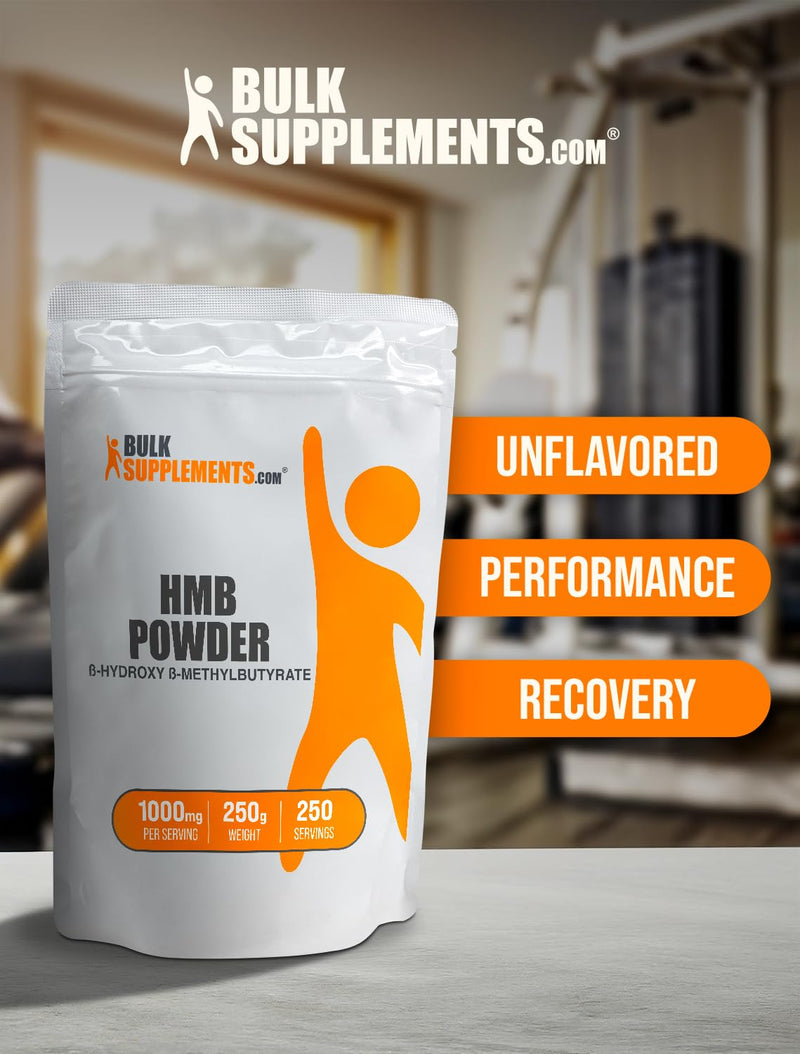 BulkSupplements.com HMB Powder - as Calcium HMB, Beta-Hydroxy Beta-Methylbutyrate - HMB Powder Supplements, Gluten Free - 1000mg per Serving, 250g (8.8 oz) (Pack of 1) 250 Servings (Pack of 1)