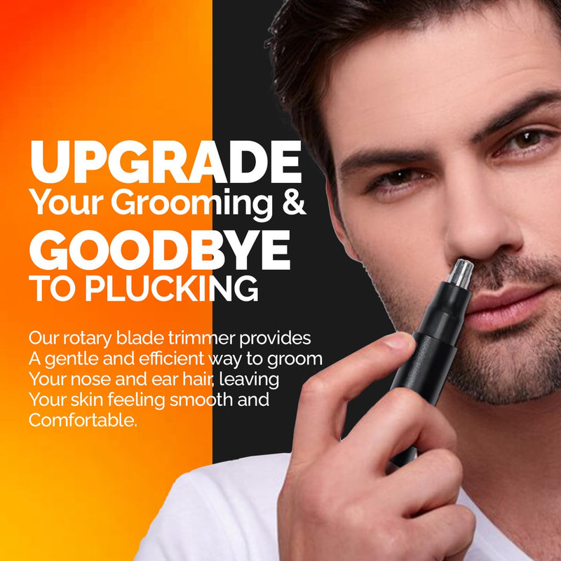 Brio Nose Hair Trimmer for Men & Women, Comfortable Eyebrow Trimmer with Sleek Design, Ear Hair Trimmer Equipped with a 2 - Edge Rotary & Linear Blade