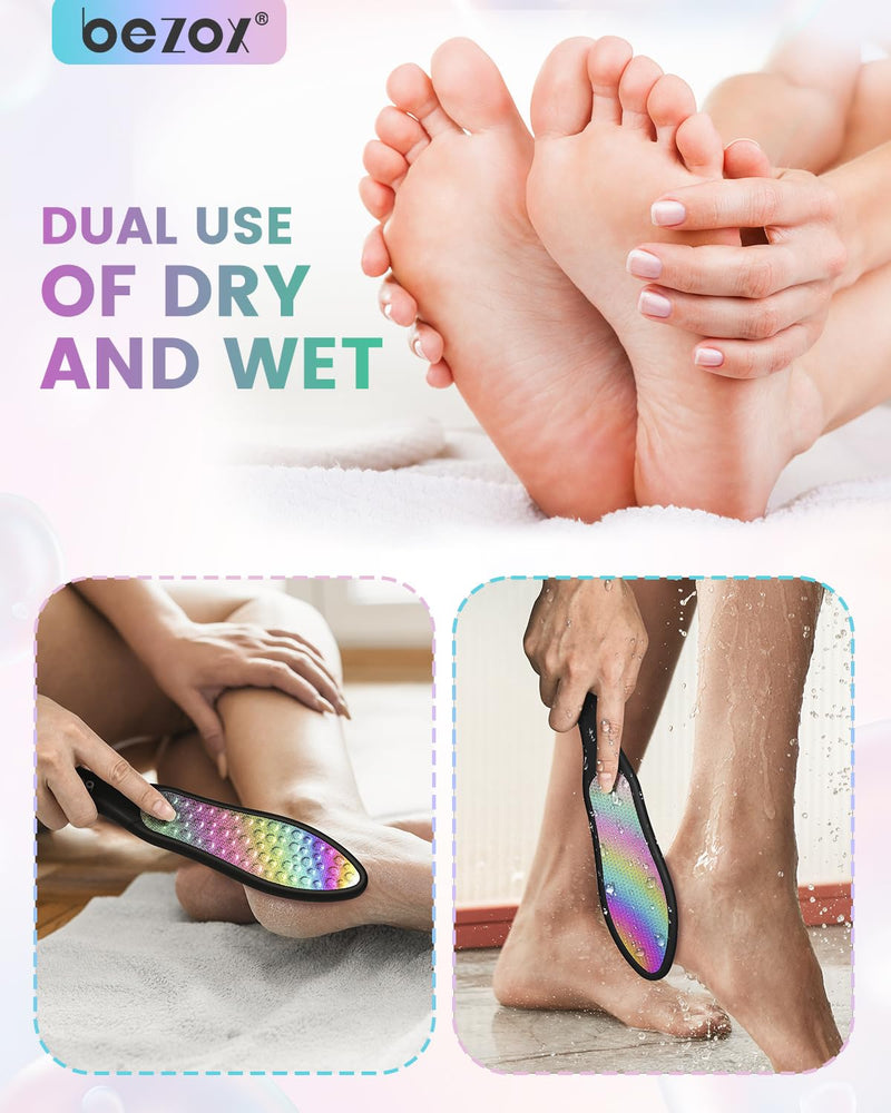 [Australia] - BEZOX callus remover - 100% anti-callus effect premium foot file - for foot care for beautiful feet - professional pedicure callus file rainbow colors 