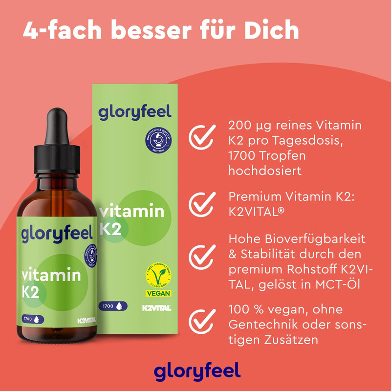 [Australia] - Vitamin K2 drops - 200µg (50ml) MK7 K2VITAL® - All-Trans content 99.7+% - Vegan, laboratory tested, made in Germany without additives 
