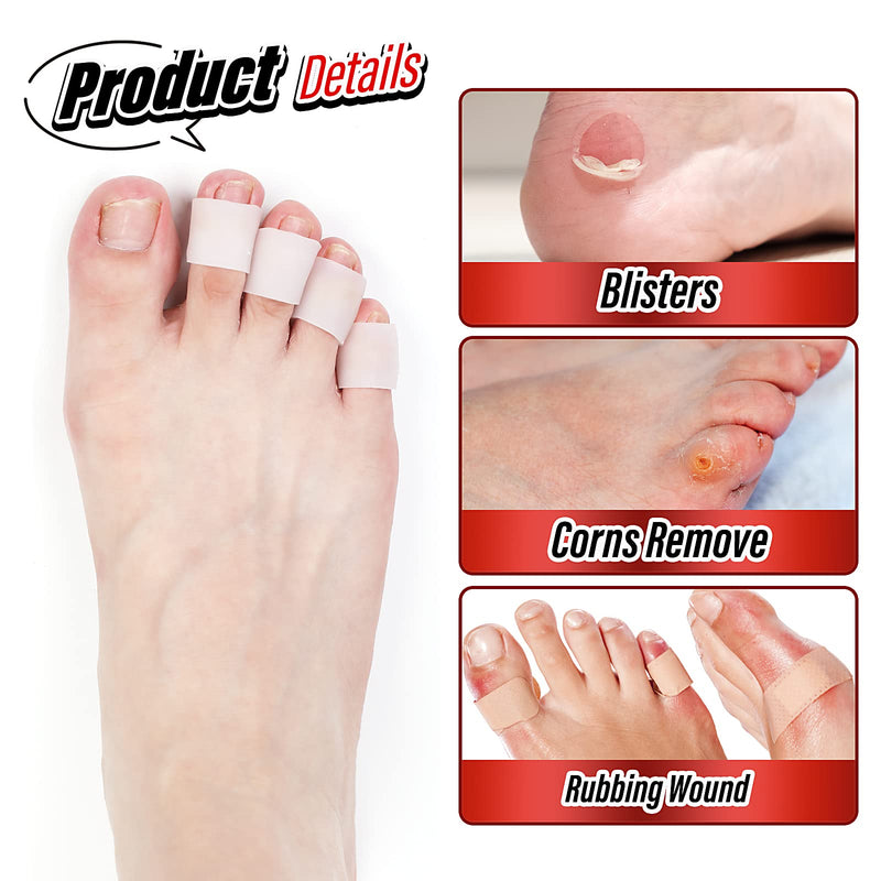 [Australia] - WLLHYF 20pcs Toe Sleeves Gel Toe Protectors Toe Tube Breathable Toe Covers Toe Spacer for Bunion Hammer Toes Friction Prevention Pain Relief (White) White 