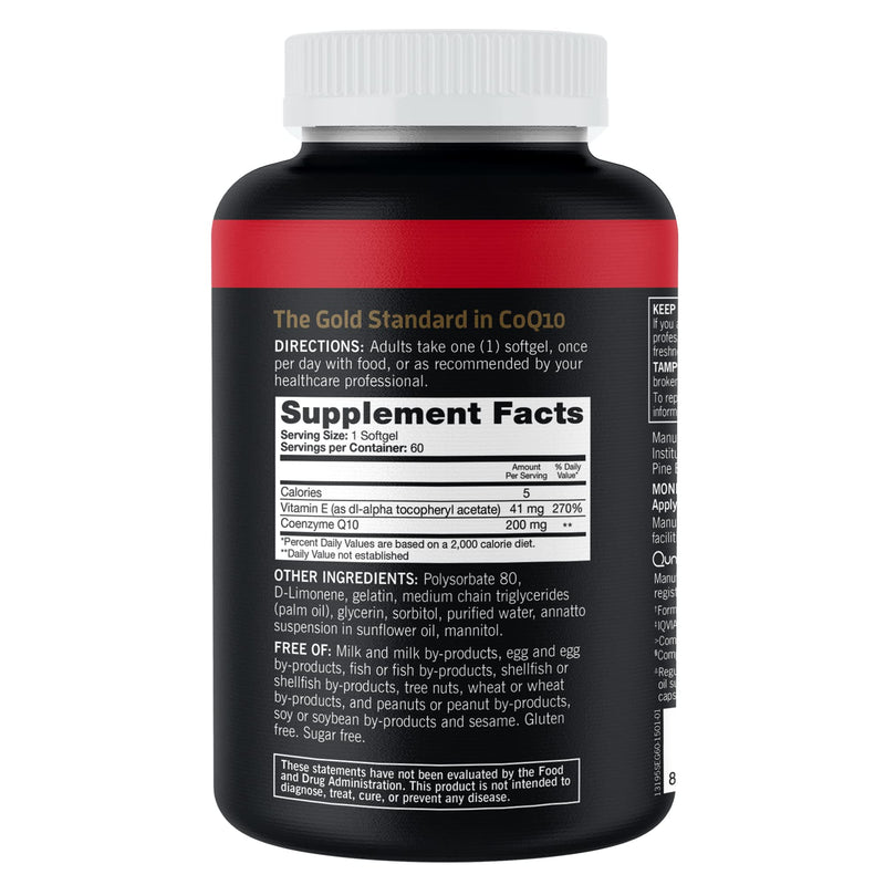 [Australia] - Qunol CoQ10 200mg Softgels, Ultra CoQ10 - Ultra High Absorption Coenzyme Q10 Supplements - Antioxidant Supplement for Vascular and Heart Health & Energy Production - 2 Month Supply - 60 Count 60 Count (Pack of 1) 
