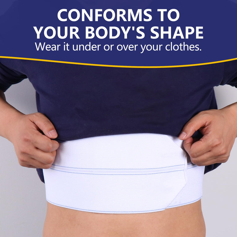 [Australia] - Rib Injury Binder Belt, Universal Men's Rib Cage Support Belt for Bruised, Fractured or Dislocated Ribs Protection, Post Surgery Compression Belly Band Wrap and Chest Support (Universal Male) Universal Male 