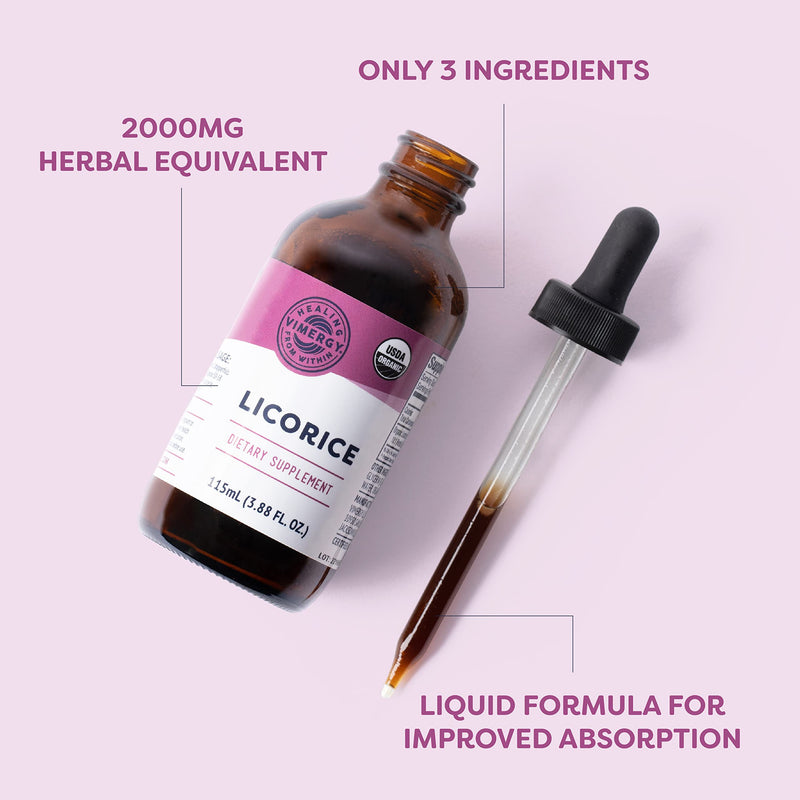 [Australia] - Vimergy USDA Organic Licorice Root Extract, 57 Servings – Alcohol Free Licorice Root Drops – Supports Digestive System & Respiratory Health - Gluten-Free, Non-GMO, Vegan & Paleo Friendly (115 ml) 