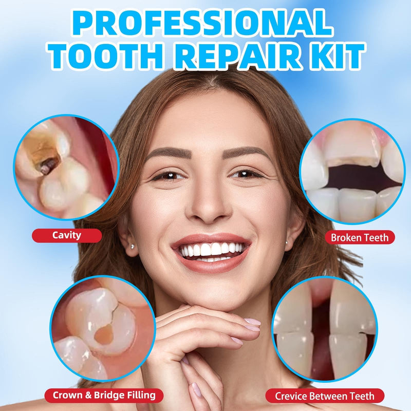 [Australia] - Dental Care Kit Zinc Oxide Eugenol Cement, Temporary Tooth Repair Kit for Crowns Filling, Temporary Teeth Fix for Confident Smile 