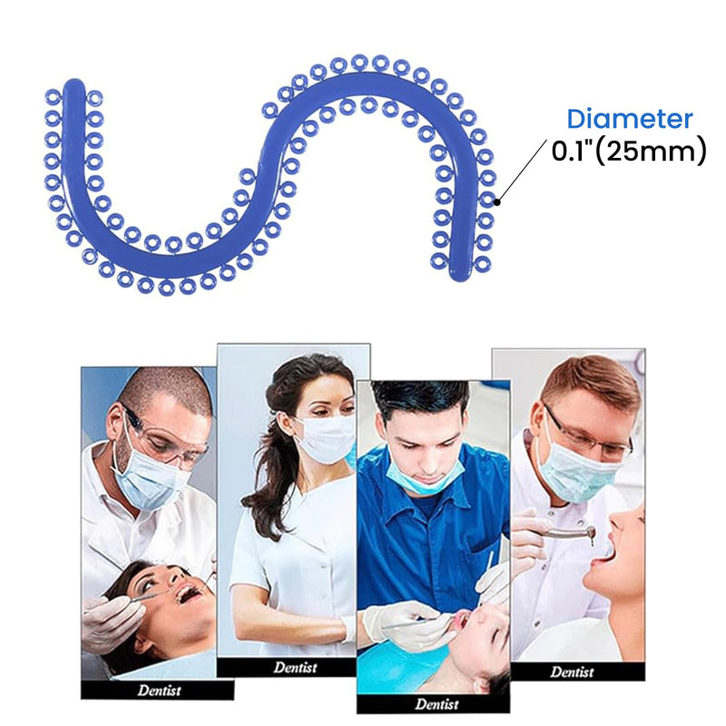Dental Orthodontic Braces Separator - Elastic Orthodontic Ligature Ties O Ring Rubber Band for Teeth, Latex Free (700 PCS)