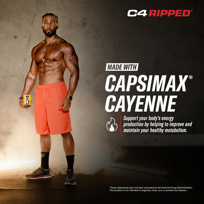 [Australia] - Cellucor C4 Ripped Pre Workout Powder for Energy, Beta Alanine, Sugar Free Energy Supplement Preworkout for Men & Women - 150mg Caffeine + Creatine-Free - ICY Blue Razz - 30 Servings 6.3 Ounce (Pack of 1) 