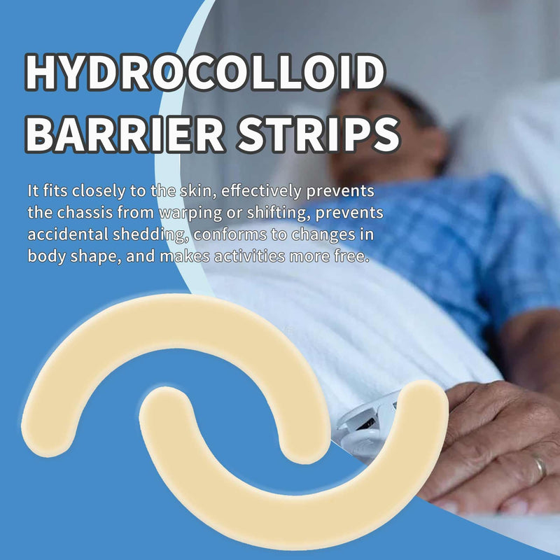 [Australia] - 20 Pcs Elastic Ostomy Barrier Strips,Medical Grade Hydrocolloid Waterproof Leak,Skin Adhesive Ostomy Barrier Tape for Colostomy Stoma Bags 20-Hydrocolloid Strips 