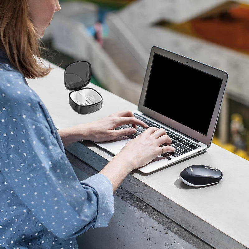 [Australia] - AHEJIOO Braces Box with Strainer, Denture Box with Bracket Extractor, Denture Box, Dental Splint Box, Braces Box, Double Layer Hollow Drain, Denture Box, for Holder, Cleaning Box 