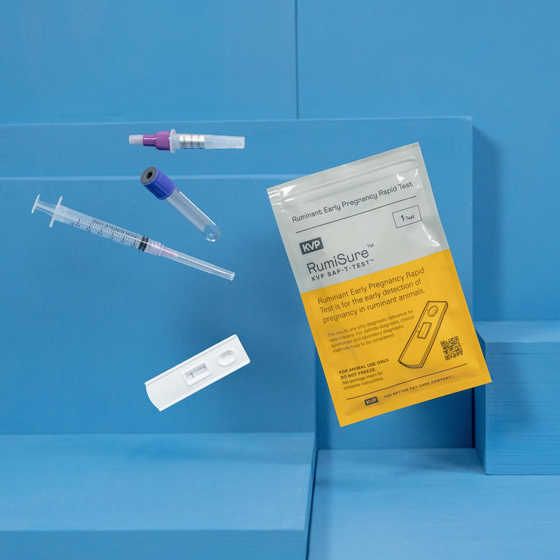 Rapid Livestock Pregnancy Test for Cattle, Goats & Sheep Single-Use Pregnancy Detection Kit Results in 20 Minutes Whole Blood, Serum or Plasma Early Detection from 28 Days Post-Breeding
