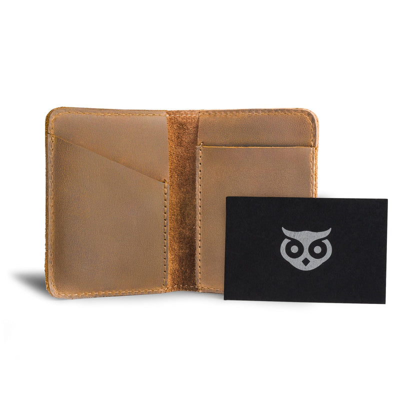Hide & Drink, Bifold Wallet, Slim Card Holder, Minimalist Traveler Wallet, Vintage Front Pocket Wallet, Full Grain Leather, Handmade (Single Malt Mahogany) Single Malt Mahogany