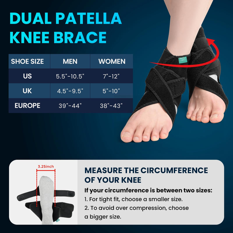 Welnove AFO Drop Foot Brace – Arch Support for Walking, Stabilizes Lower Limbs from Foot Drop, MS, TBI, Cerebral Palsy