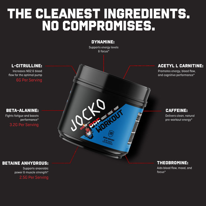 [Australia] - Jocko Fuel Ultimate Pre Workout Powder - Pre-Workout Energy Powder Drink for Men & Women - High Stim Sugar-Free Nootropic Blend to Support Muscle Pump, Energy, & Recovery 200mg Caffeine Nitro Pop 