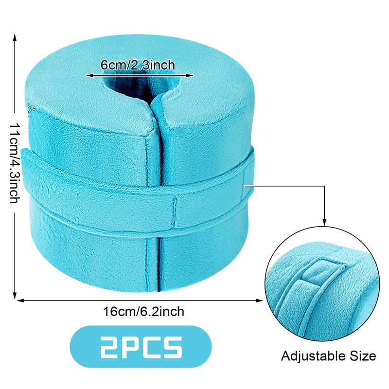 2 PCS Foot Support Pillow, Ankle Foam Cushion with Zipper Removable Cover, Wedge Heel Elevation Pillow for Foot Pressure, Bed Sore Ulcer, Feet Leg Rest and Leg Rest Post Surgery Green