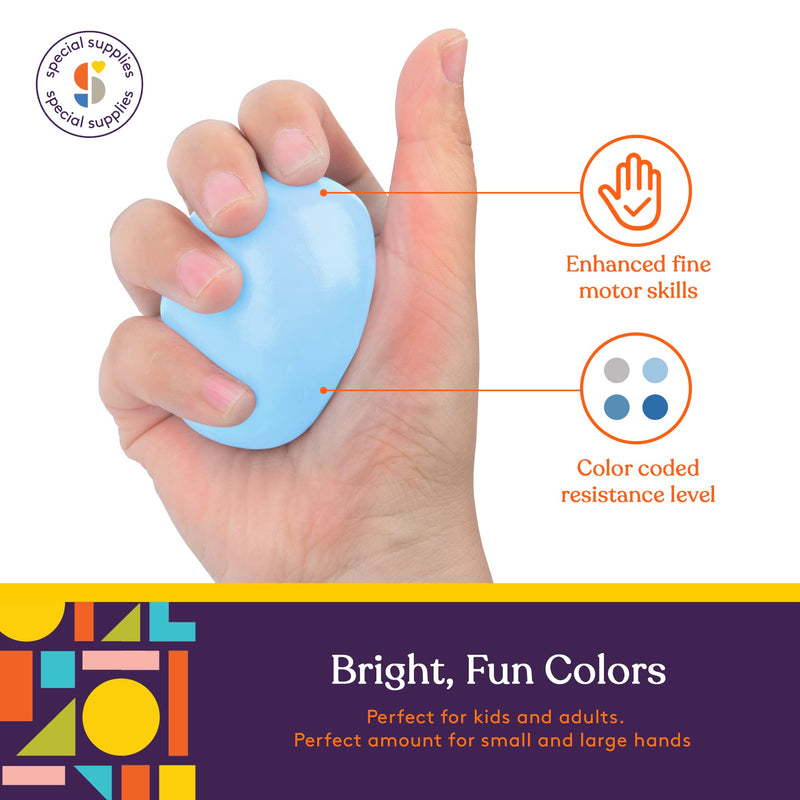 [Australia] - Special Supplies Therapy Putty for Kids and Adults - Resistive Hand Exercise Stress Relief Therapy Putty Kit, Set of 4 Strengths, Three Ounces of Each Putty 
