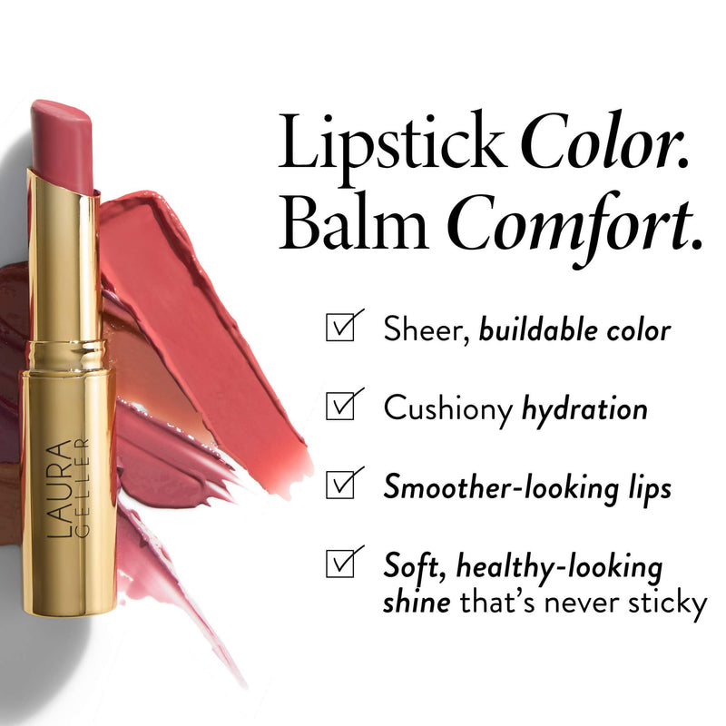 LAURA GELLER Jelly Balm Tinted Hydrating Lip Balm – Terracotta Go 12 Terracotta Go 1 Count (Pack of 1)