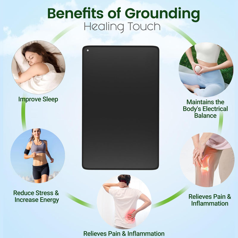 [Australia] - Grounding Mat for Work, Earth Grounding Pad with Conductivity Test Pen & 15ft Grounding Cord, Grounded Mats for Pain Relief, Muscle Relaxation, Indoor Grounding at Home, Office, Work. (10x26.7in) 