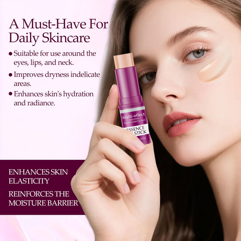 Multi Balm Stick, Moisturizer Stick for Eyes, Face, Neck, Collagen Moisturizer, Under Eye Balm Stick, Firming Hydrating, Shea Butter & Vitamin E for Makeup Base and Skin Care 0.24 Fl Oz