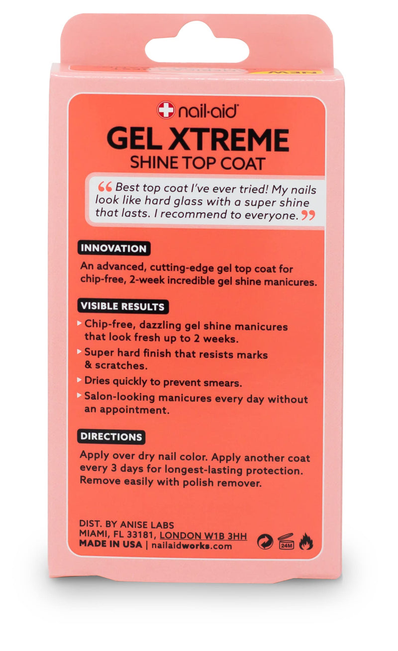 NAIL-AID Ceramide Extreme Thickener + Gel Top Coat, Clear, 2 Count 1.1 Fl Oz (Pack of 1)