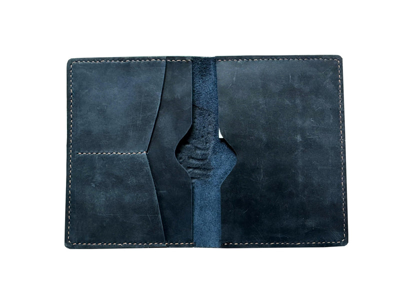 Handmade Leather Wallet for Men with American Eagle Engraving – Full Grain Leather Bifold Wallet – Gift for Him