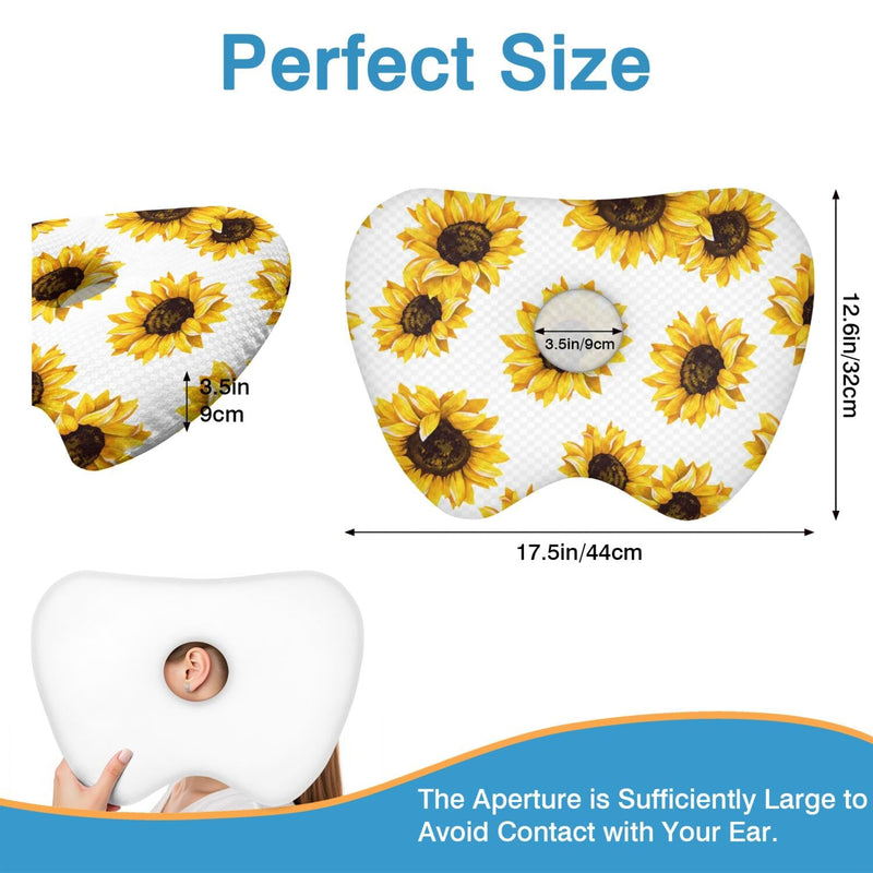 [Australia] - Ear Piercing Pillow with an Hole for Relief Ear Pain Side Sleepers,Cotton and Polyester Hole Pillow,Washable Ear Guard Pillow Ear Piercing Pillow-9 