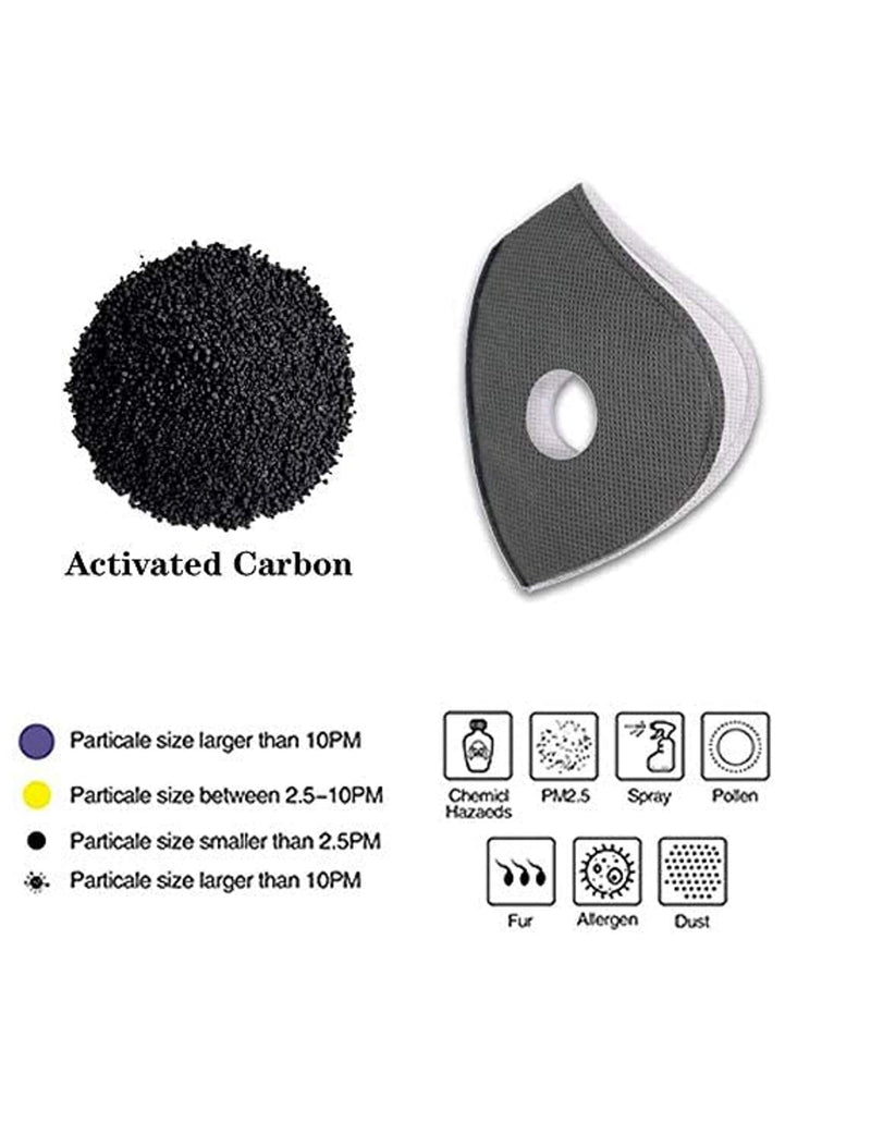 [Australia] - Genuine replacement parts, activated carbon filters 30 per pack suitable for most bicycle face cover filters with 12 exhaust valves 