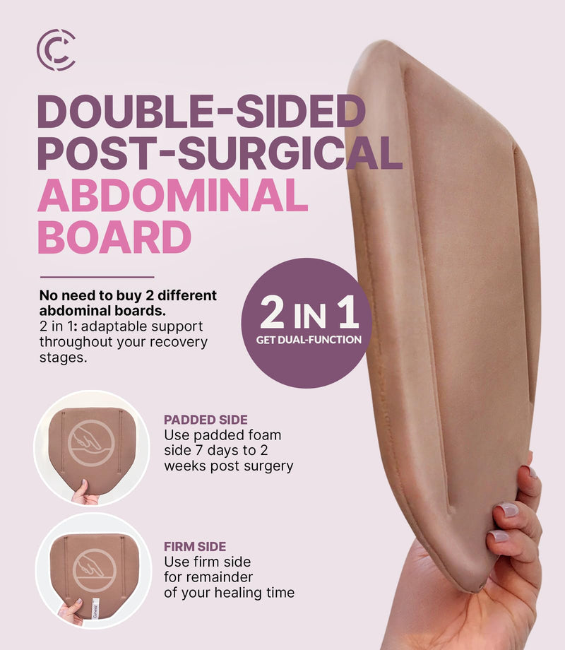 CURVEEZ Ab Board Post Surgery Liposuction - Tabla Abdominal for Tummy Tuck Recovery Must Haves - Lipo Foam Board for Flattening Abs - Abdominal Board Multipurpose - Essential Lipo Boards 360