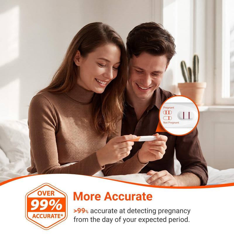iHealth Early Detection Pregnancy Tests, Home Pregnancy hCG Test, 5 Count | hCG Test with 3-5-min results, Long Grip Handle for Easy Sampling, Easy to Use Fast & Accurate, 5 individually sealed strips