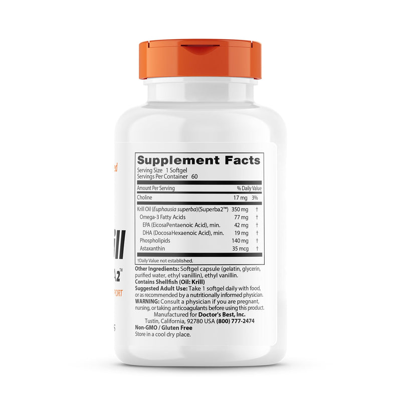 [Australia] - Doctor's Best Real Krill, 350mg 60-Count 