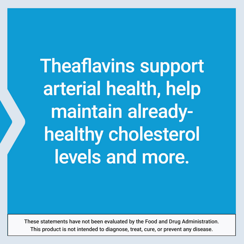 Life Extension Theaflavin Standardized Extract – Tea Leaf Flavonoids, Arterial Health Support, Helps Maintain Already-Heathy Cholesterol – Gluten-Free, Non-GMO, Vegetarian – 30 Capsules Standard Packaging