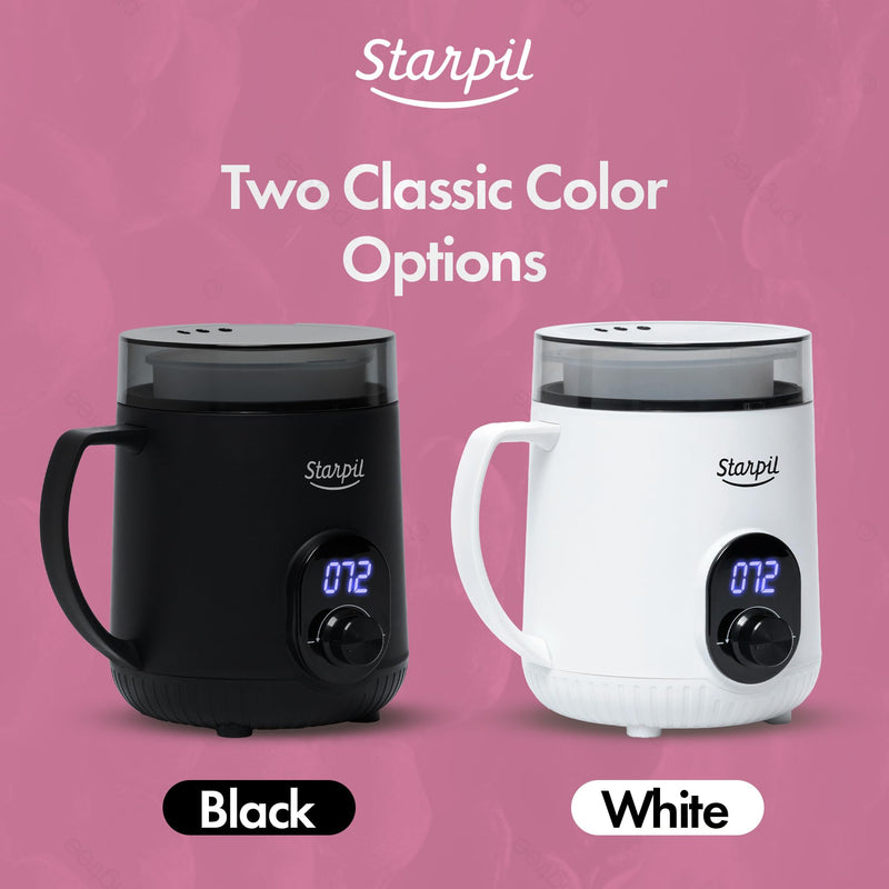 [Australia] - Starpil Wax Warmer - Digital Mini Wax Warmer for Hair Removal 8.4oz / 238g – Best for Hard Wax Beads – Use for Hair Removal – Adjustable Temperature Wax Pot for Facial Hair (White) White 
