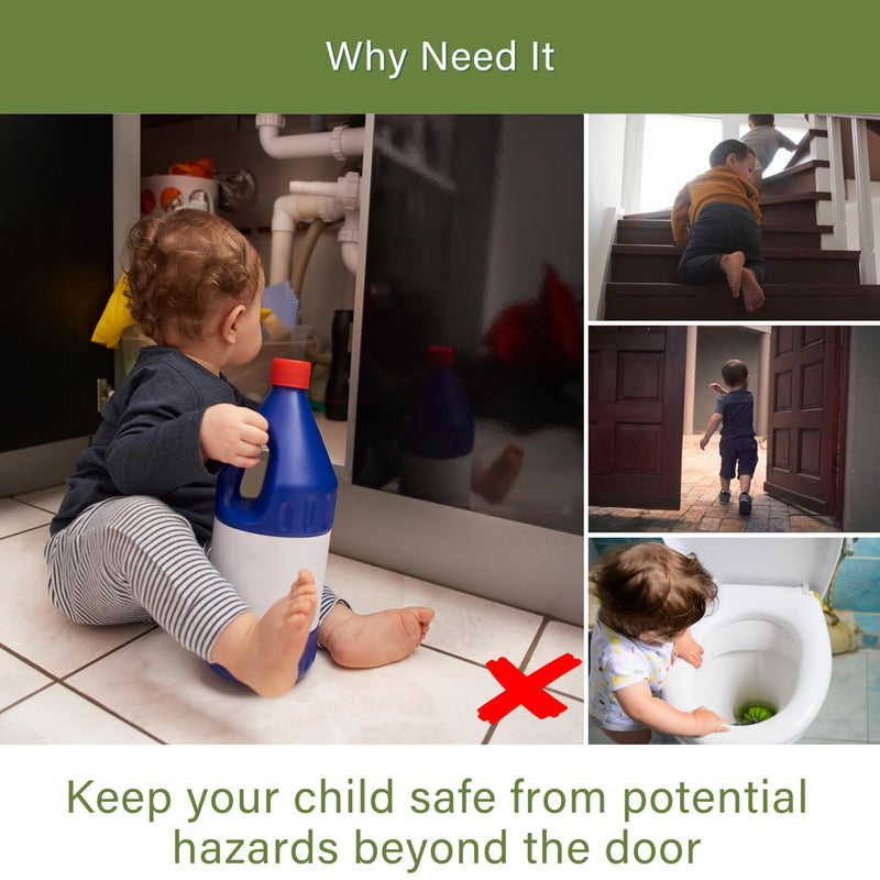 [Australia] - Child Proof Door Knob Covers, Door Knob Safety Cover for Kids, Baby Proof Safety Locks for Doors, 4 Pack/White 