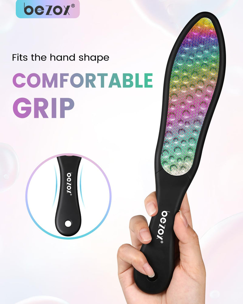 [Australia] - BEZOX callus remover - 100% anti-callus effect premium foot file - for foot care for beautiful feet - professional pedicure callus file rainbow colors 