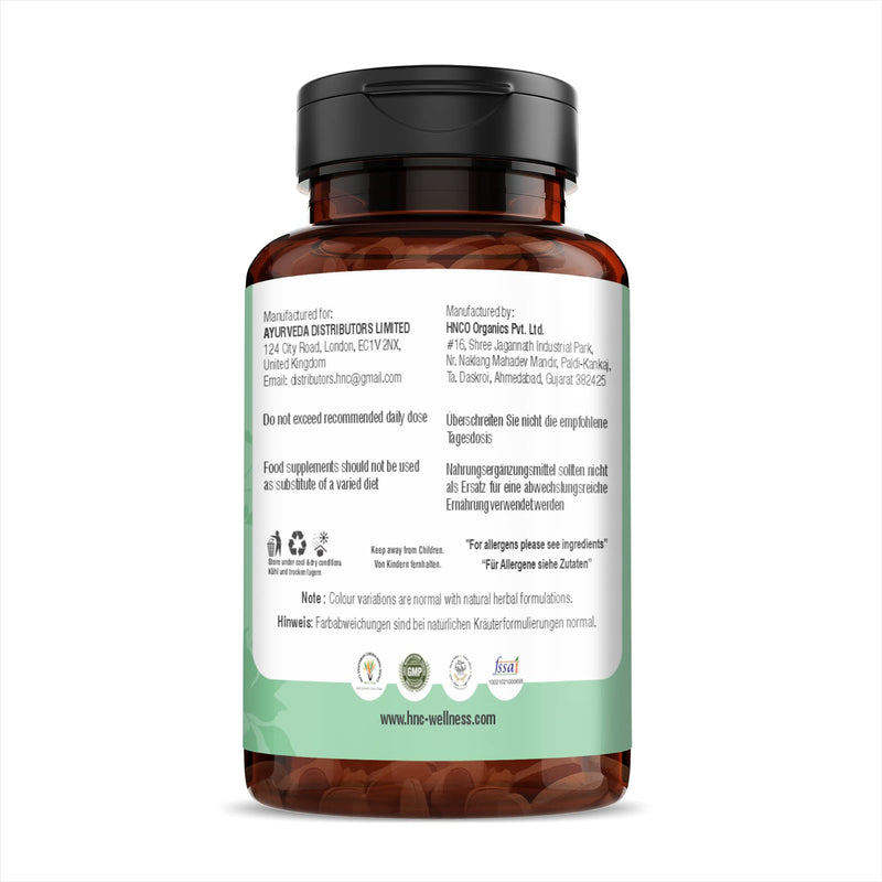 H&C Haritaki Caplets/Tablets (Terminalia Chebula) - 750mg, 150 Counts | Detoxification & Rejuvenation for Vata 750mg Caplets