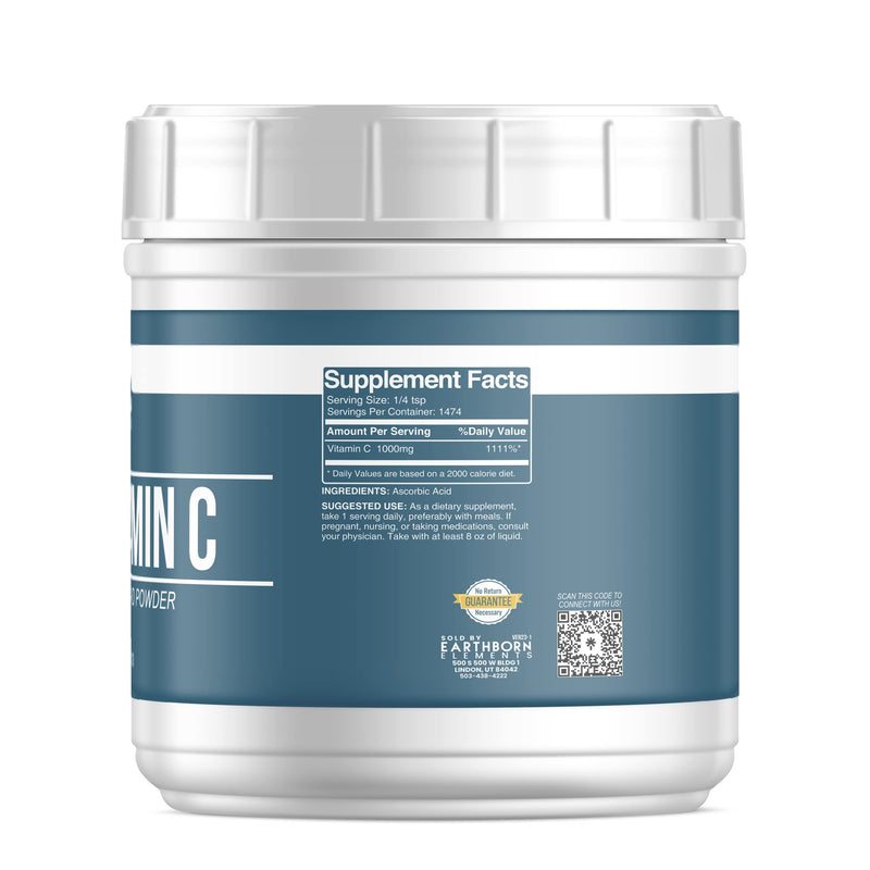 Earthborn Elements Vitamin C Powder and Malic Acid Bundle, Various Sizes, Cooking & Baking, Food Grade