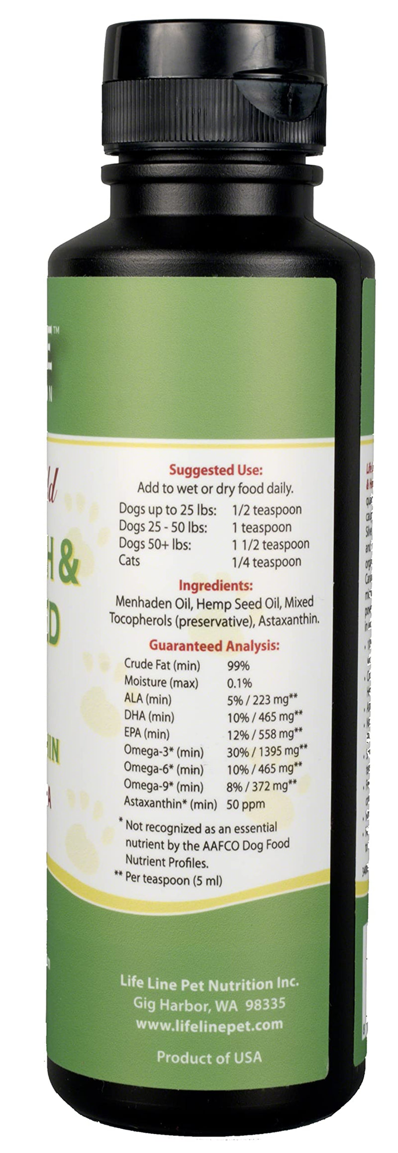 Omega Fish + Hemp Seed Oil 8.5 oz 8.5 FL oz orange - PawsPlanet Australia