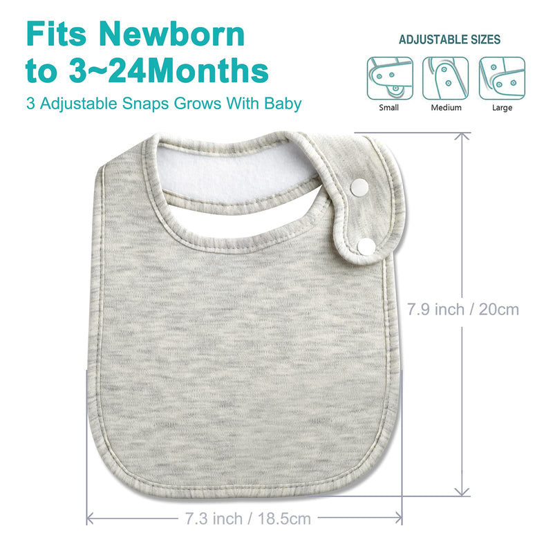 Baby Bibs Soft and Absorbent Organic Cotton Bandana Drool Bibs Set for Boys Girls Newborn 0-36 Months A