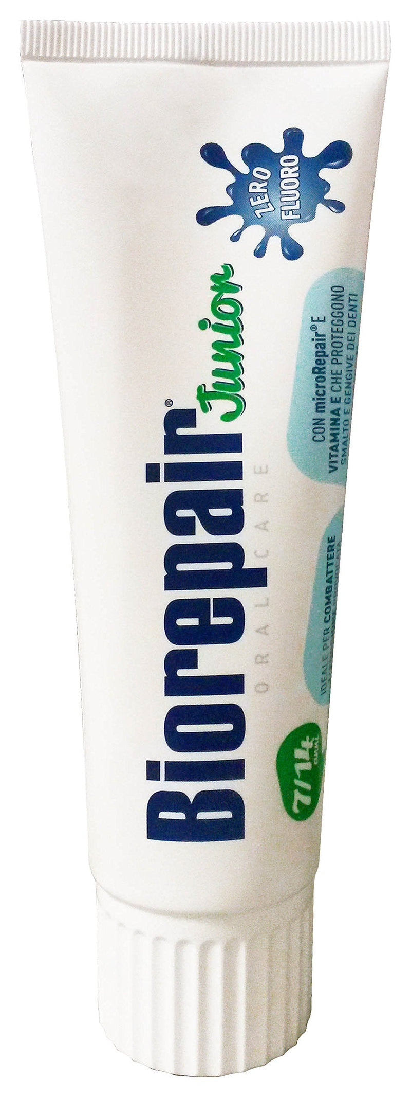 Biorepair: Oral Care Junior 7-14 Years Toothpaste, Fluoride Free, with Mint Extract - 2.53 Fluid Ounces (75ml) Tubes (Pack of 3) [ Italian Import ]