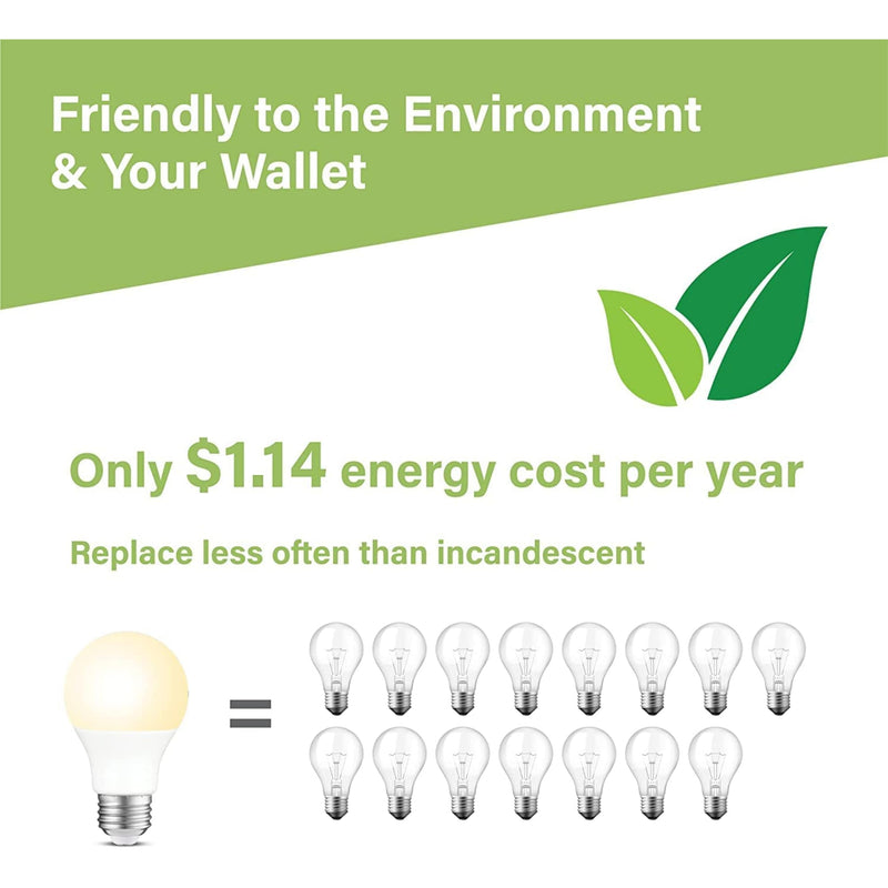 [Australia] - Sigalux LED Light Bulbs 60 Watt Equivalent A19 Standard Light Bulbs 2700K Warm, Non-Dimmable Energy Efficient 9.5W LED Soft White Bulb with E26 Medium Base, 800 Lumens, UL Listed, 4 Packs 4 Count (Pack of 1) 